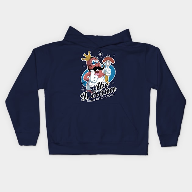 Sausage King of Chicago Kids Hoodie by CuddleswithCatsArt